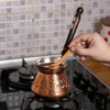 Wooden Handle Copper Coffee Pot (Pearl) - CRYSTALIA GLASS